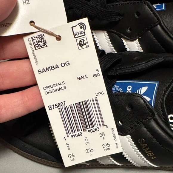 NWT Adidas Samba OG Sneakers - 5.5 men’s / 6.5 women’s - Picture 2 of 7